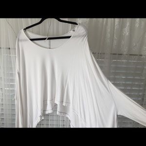 Free People flowing white blouse